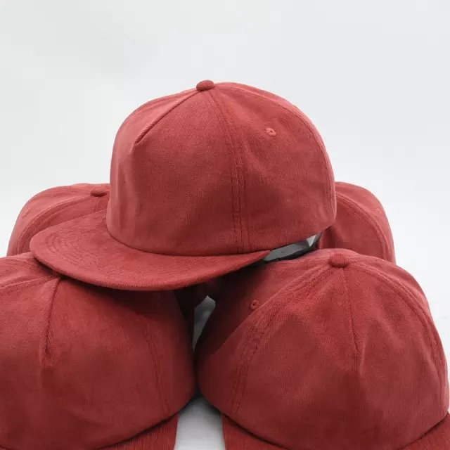 Cotton Corduroy 5 Panel Flat Brim Baseball Hat by Stagger Lee Outfitters - Stagger Lee Outfitters