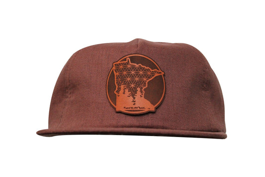 5 Panel Unstructured Minnesota Leather Patch Brown Hemp Hat by Stagger Lee Outfitters - Stagger Lee Outfitters