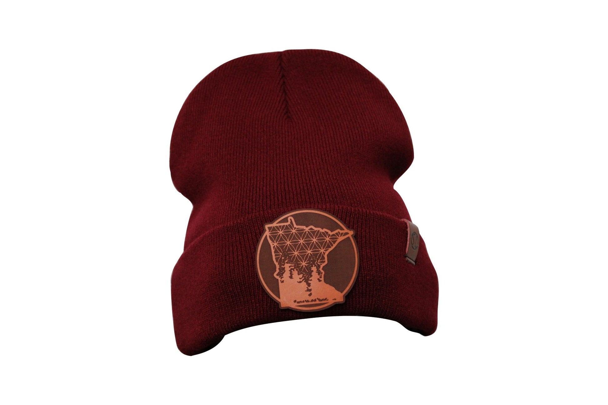 Cuffed Beanie with Vegetable Tanned Leather Minnesota Patch - Stagger Lee Outfitters