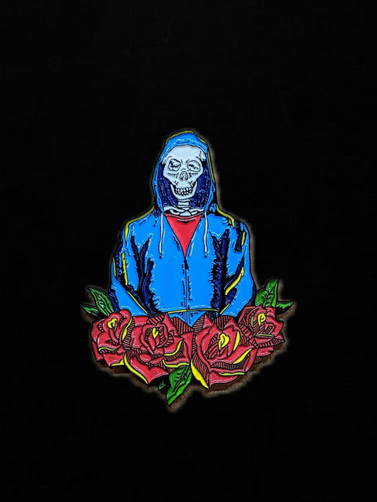 Infrared Roses Hooded Skeleton Pin - Stagger Lee Outfitters